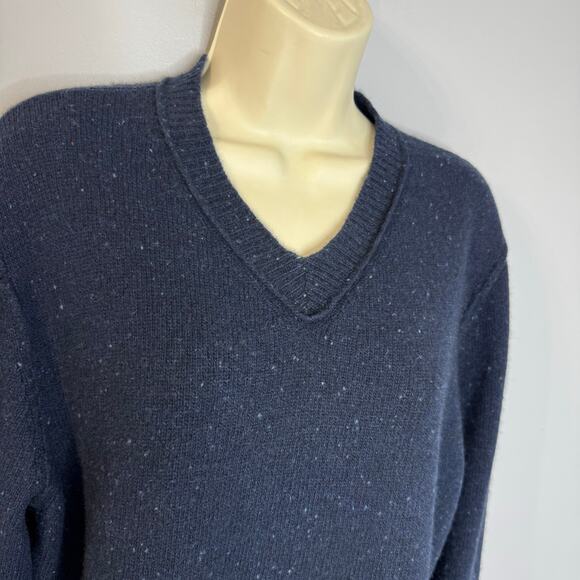 Goats Cashmere Sweater Crew Neck Long Sleeve Soft Blue Grey Women's M - Picture 3 of 10